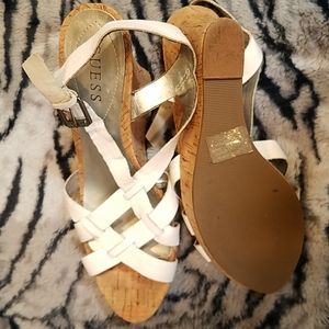 Guess white sandals